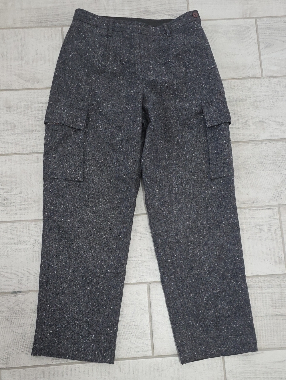 L.L. Bean Lambswool High Rise Cargo Dress Pants Women's Size 6P Side Zip